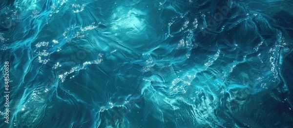 Obraz Blue water surface abstract background texture