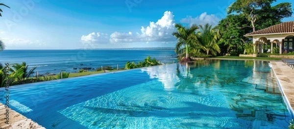 Fototapeta Blue Pool with Water Background.