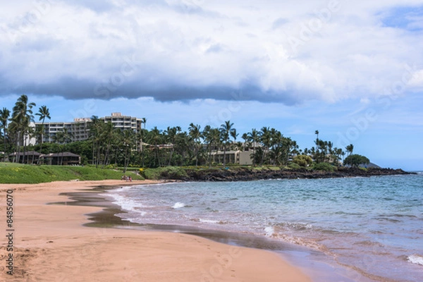Fototapeta Sand beach at Wailea in Maui, Hawaii