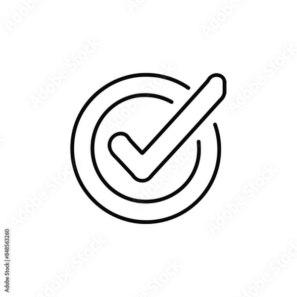 Fototapeta check mark icon symbol sign vector