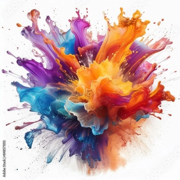 Fototapeta paint, color, watercolor, splash, art, vector, design, colorful, ink, grunge, illustration, texture, artistic, pattern, splatter, decoration, pink, brush, stain, liquid, paper, splat, spot, drop, shap