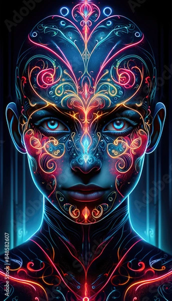 Fototapeta head with background