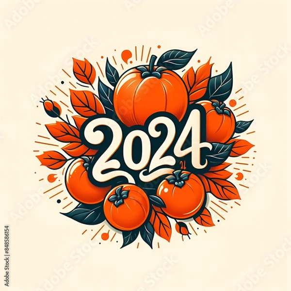 Obraz 2024 commemorative illustration.Generative AI