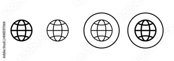 Obraz Web icon vector isolated on white background. Website vector icon. Internet world vector