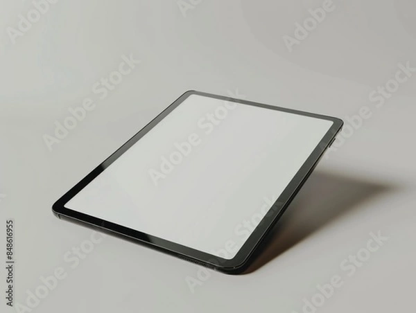 Fototapeta Black Tablet on White Background
