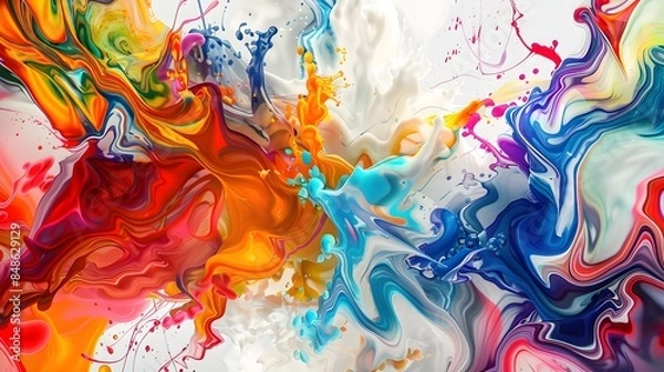 Fototapeta Vibrant abstract artwork with colorful pop art elements Generative AI
