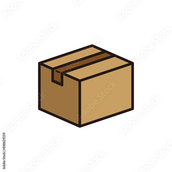 Fototapeta ダンボール箱のイラスト