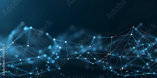 Fototapeta Digitaler abstrakter Hintergrund für technologische Operationen, neuronale Netze, KI, Datenübertragung und Verschlüsselung, digitale Archive, Audio- und visuelle Darstellungen, wissenschaft und mehr