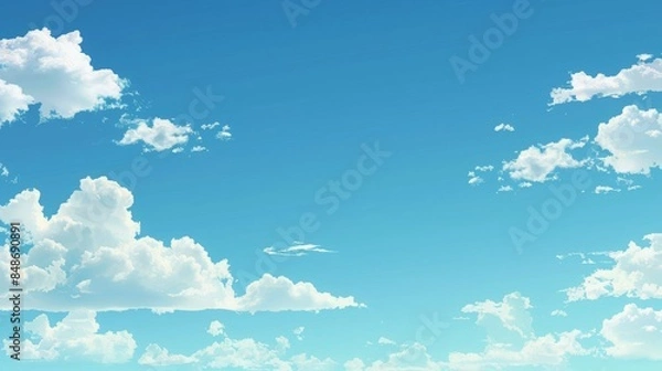 Obraz beautiful blue sky landscape background