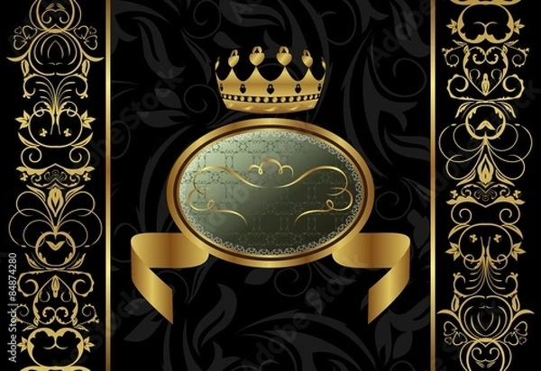 Obraz ornate background with crown