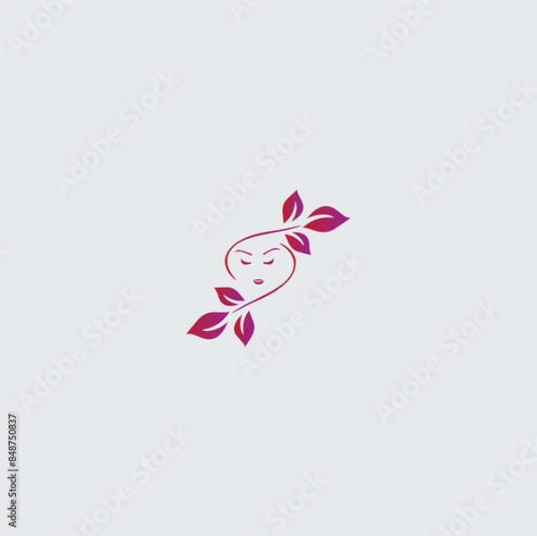 Fototapeta women face logo