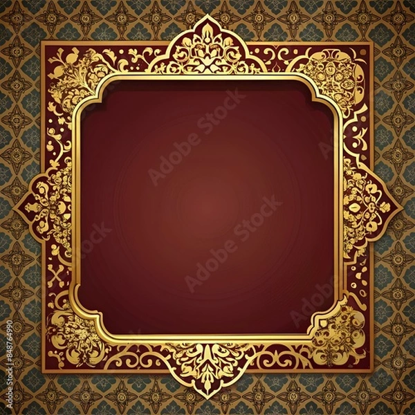 Obraz Ornate Vintage Gold Rectangle Frame 
