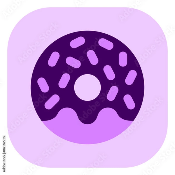 Fototapeta Editable donut, doughnut vector icon. Bakery, cooking, food. Part of a big icon set family. Perfect for web and app interfaces, presentations, infographics, etc