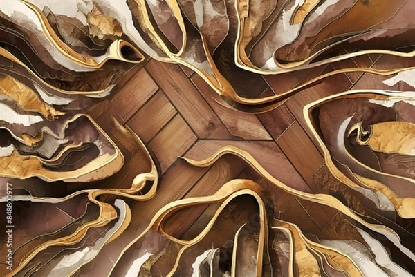 Fototapeta abstract background of  Beautiful wooden pattern