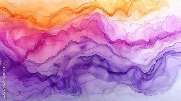 Fototapeta Fluid Connections In An Abstract Watercolor Painting, Abstract Background HD For Designer