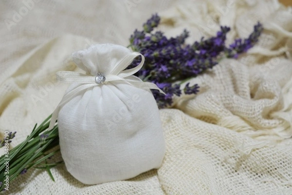Obraz ラベンダーと手作りラベンダーサシェ