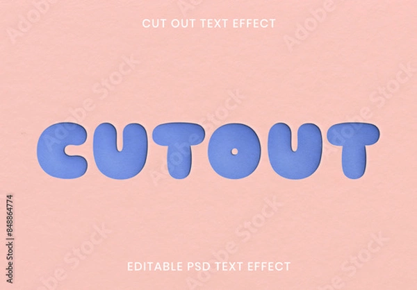 Fototapeta Cut Out Text Effect