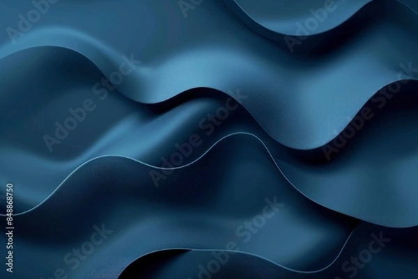 Fototapeta Abstract Luxury gradient Blue background. Smooth Dark blue with Black vignette Studio Banner - generative ai