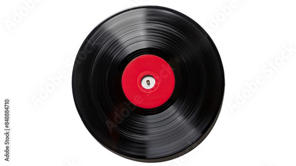 Fototapeta Gramophone record on a transparent background