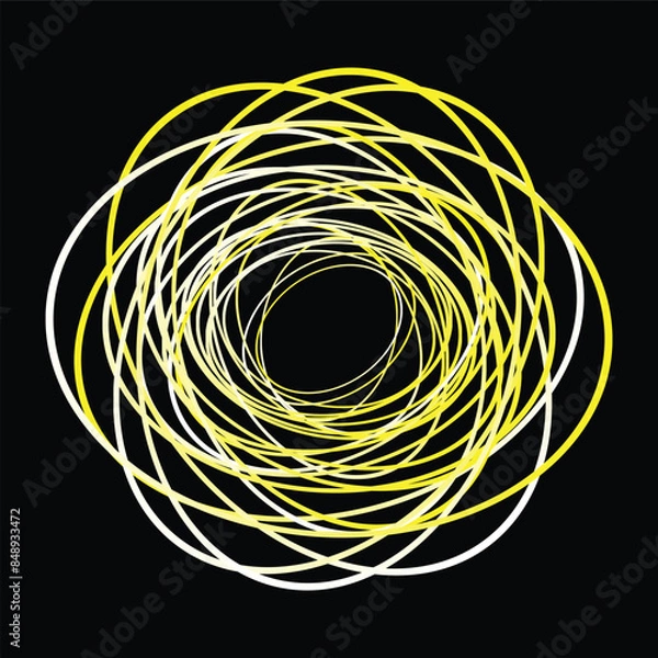Obraz Abstract line from LED light on the black background.