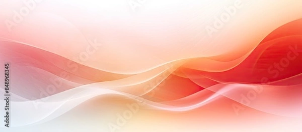 Obraz Vibrant gradient abstract background with wavy blurry lines and rough grain noise featuring a bright color palette from fire red to white and copy space image