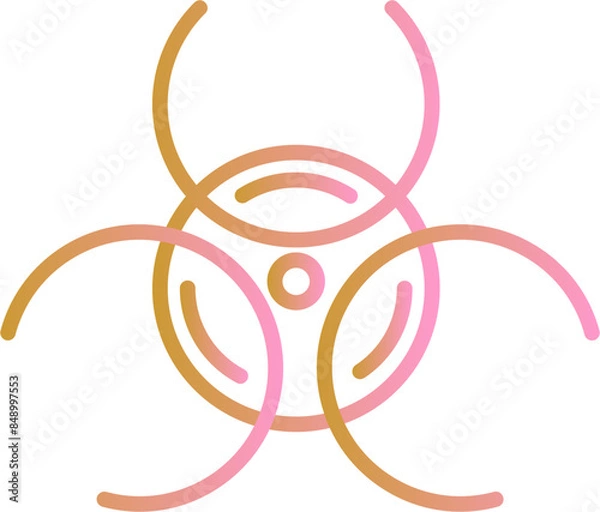 Fototapeta Biological Hazard Vector Icon