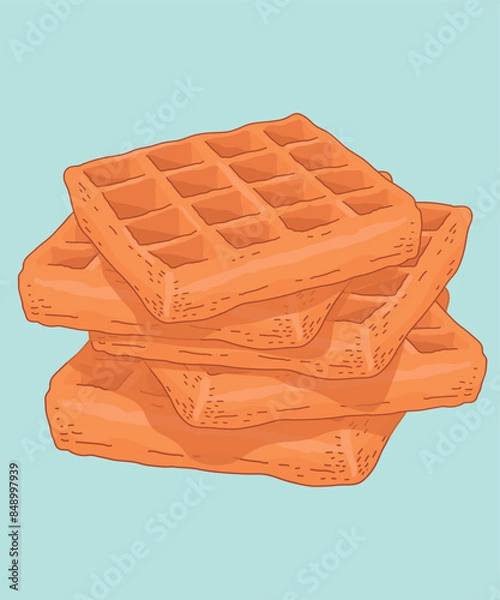 Obraz Waffle Waffles Five Pieces