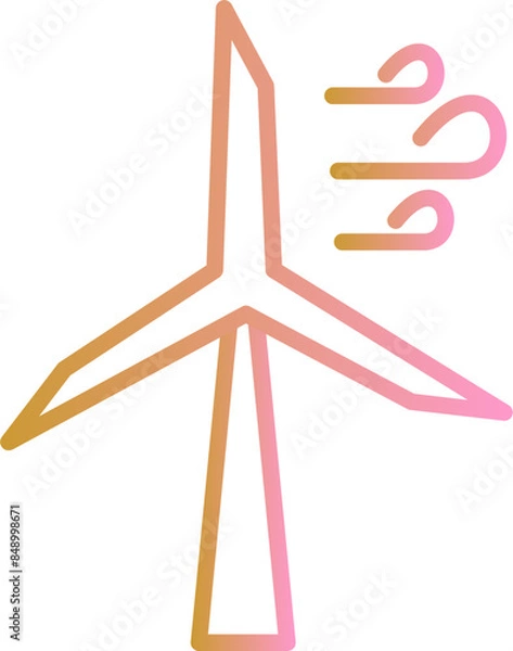 Fototapeta Windmill Vector Icon