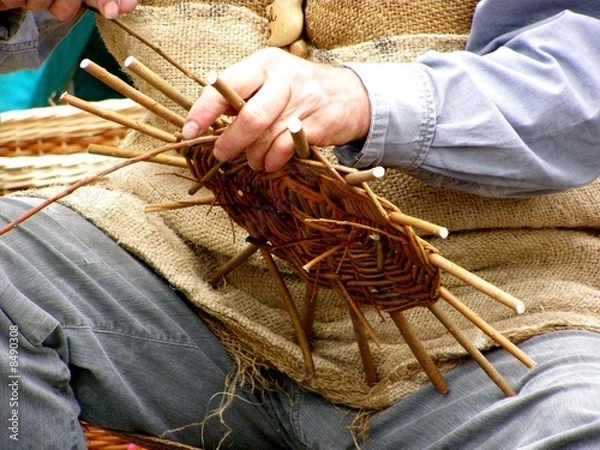 Obraz korbmacher-handwerk