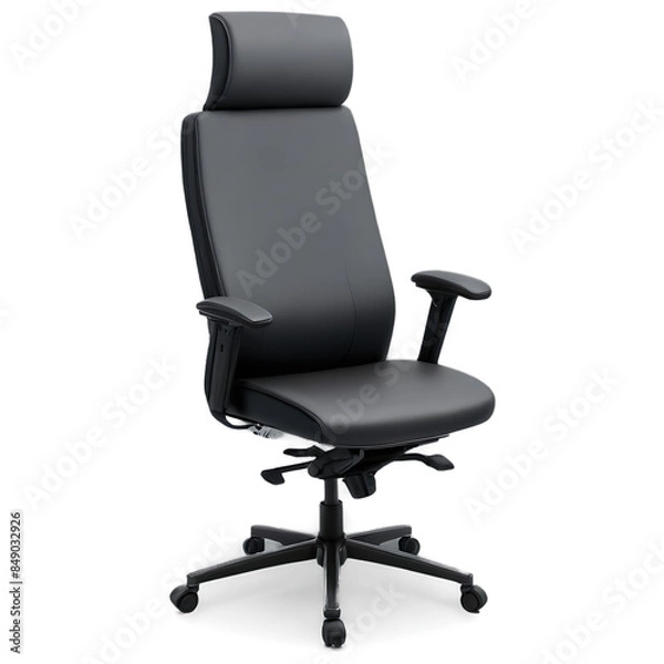 Fototapeta Introducing the Boss Office Chair – the ultimate blend of comfort and style for your workspace. Ergonomically designed, this chair provides exceptional lumbar support, ensuring you maintain the 