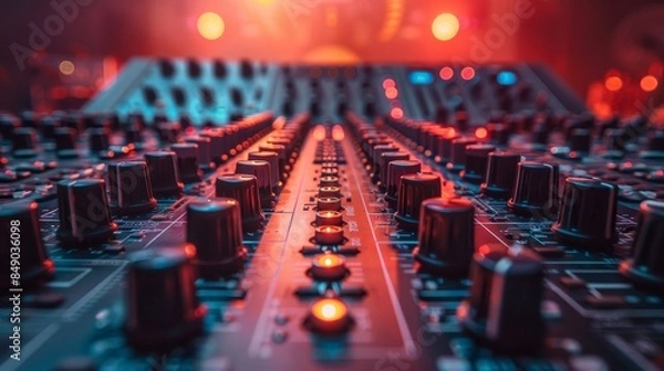 Fototapeta Studio podcasting  advanced microphone technology for digital audio broadcasting in cyberspace