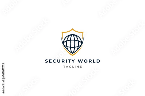 Fototapeta Security World Logo Design