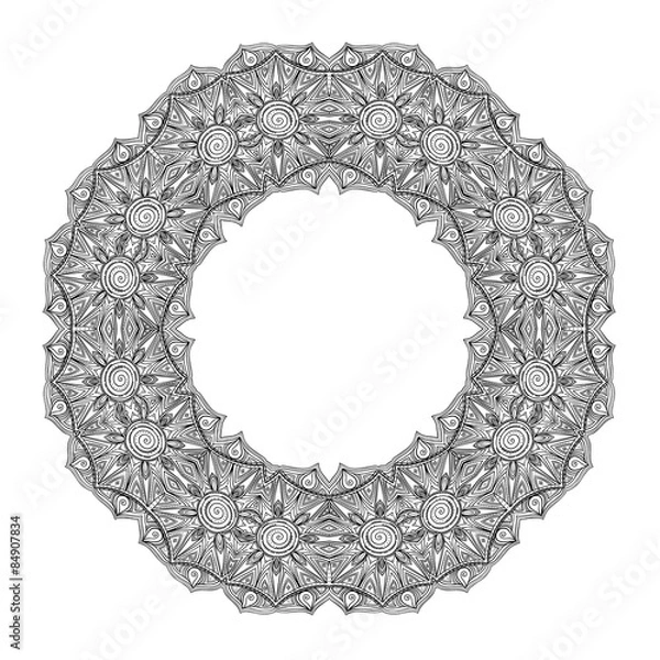 Fototapeta Round ornament. Frame. Vector art