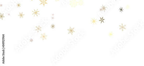 Fototapeta Snowflake Whirlwind: Exquisite 3D Illustration of Descending Christmas Snowflakes in Motion