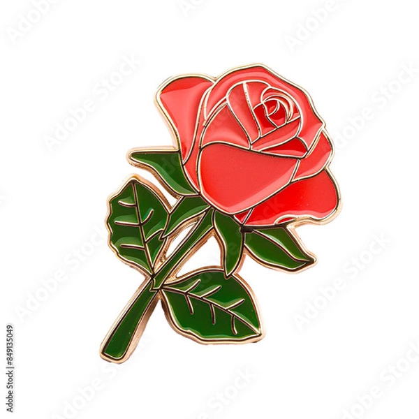 Obraz Rose Enamel pin, clothing patch, pin, patches, badges and stickers
