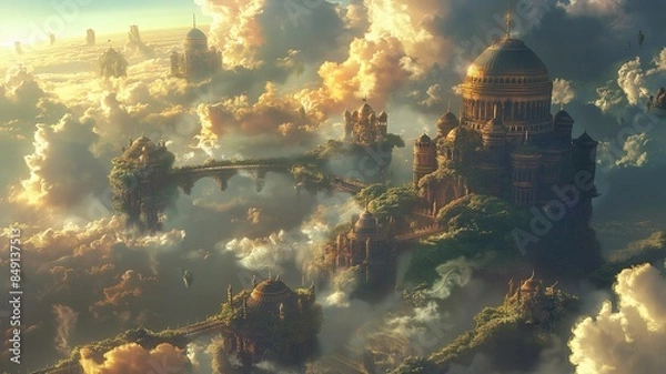 Obraz Fantasy floating city