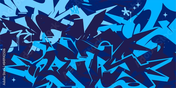 Obraz Modern Abstract Hip Hop Urban Street Art Graffiti Style Vector Illustration Background Template