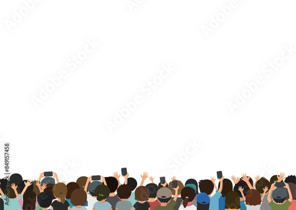 Fototapeta たくさんの人が集まっている後ろ姿