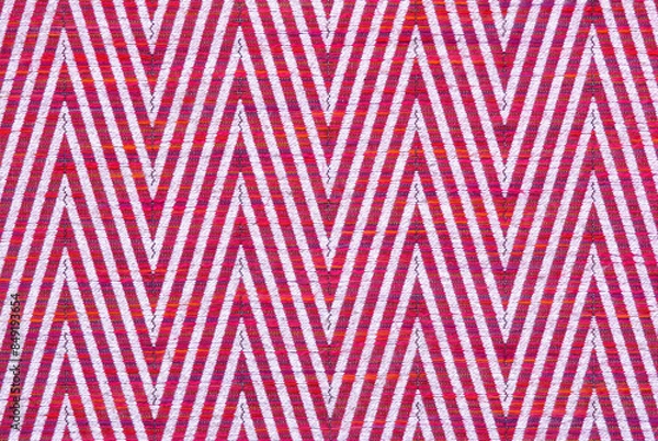 Fototapeta Close-up photo of a beautiful cotton fabric pattern, suitable for making wallpaper.
