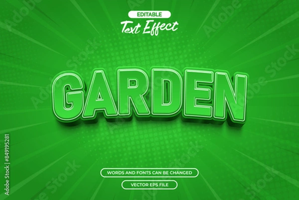 Fototapeta Garden editable text effect