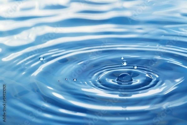 Fototapeta Ripple Effect .Blue gradient background blurred light and shadow simp