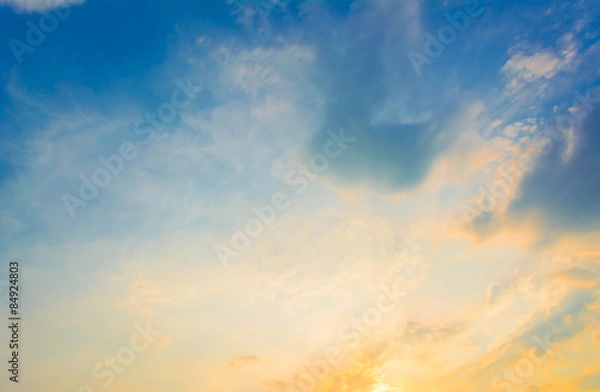 Fototapeta image of sunset sky for background usage .