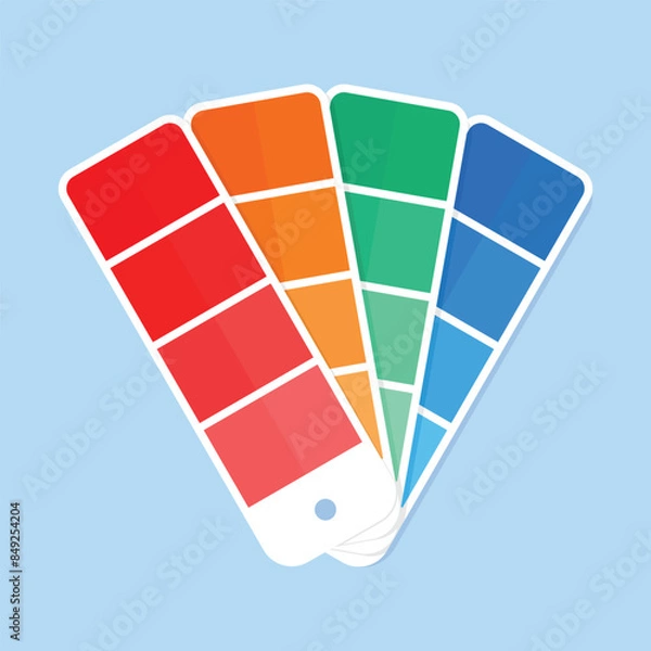 Fototapeta Flat style color guide palette