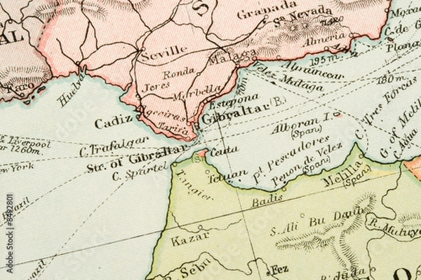 Obraz Antique Map (expired copyright)