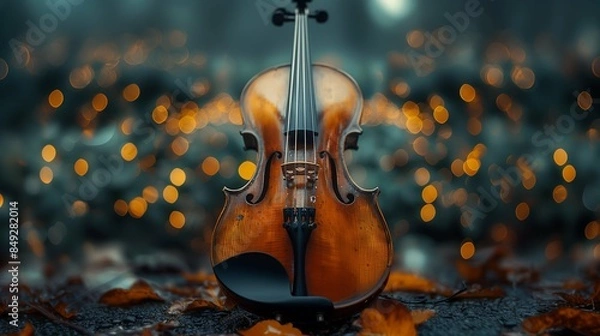 Fototapeta violin and music