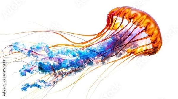 Obraz Jellyfish isolated white background