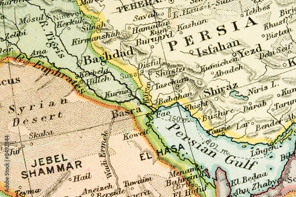 Obraz Mapa antyczna (wygasły prawy autorskie)