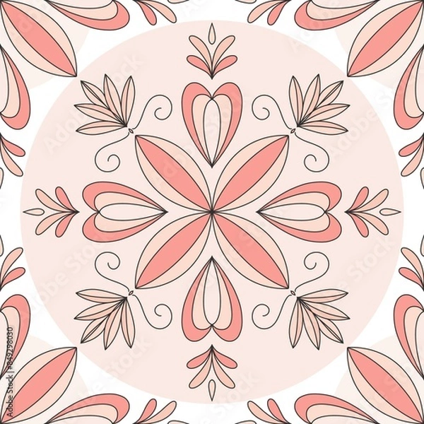 Fototapeta งานศิลปะท





Seamless floral damask pattern

