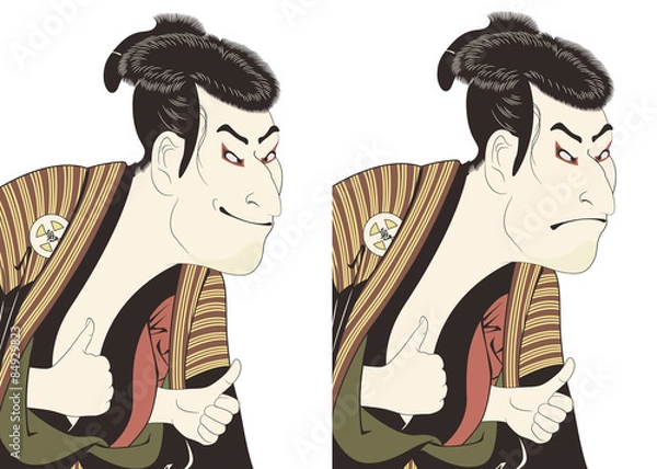 Obraz 東洲斎写楽 鬼次のイメージイラスト