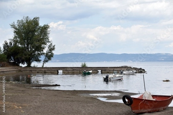 Obraz Bolsena Lake in Italy, where the miracle happened, a nice holiday resort in central Italy